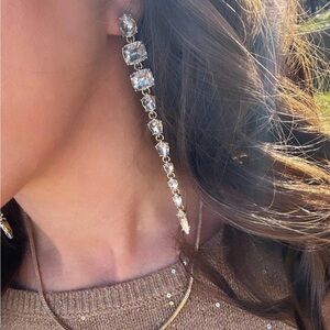 Park Lane Silver Crystal Dangle Earrings Devon